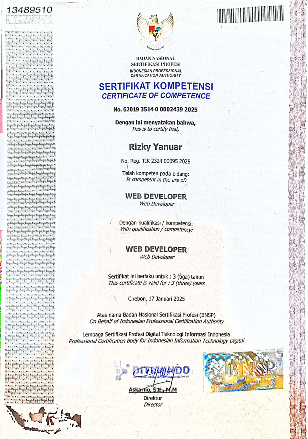 Sertifikat BNSP
