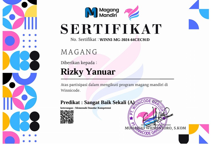 Sertifikat Magang Mandiri